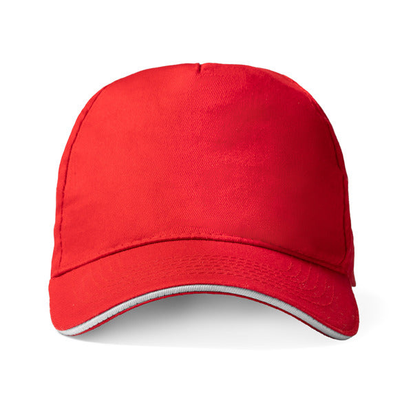 Stamina Eris cotton cap in red, ready for logo printing