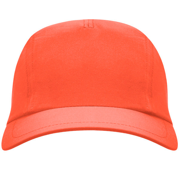 Stamina Mercury polyester / elastane cap in fluor coral, ready for logo printing
