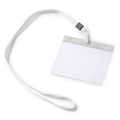 Stamina Pomel pVC lanyard in white, ready for logo printing