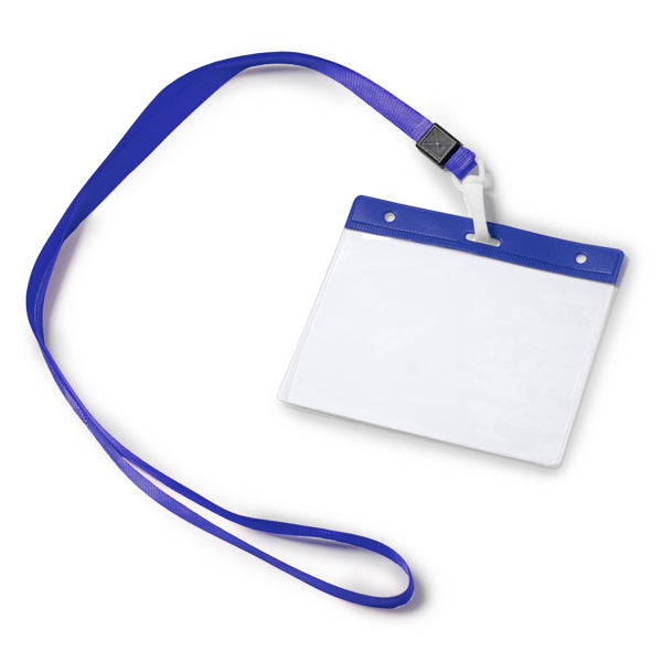Stamina Pomel pVC lanyard in royal blue, ready for logo printing