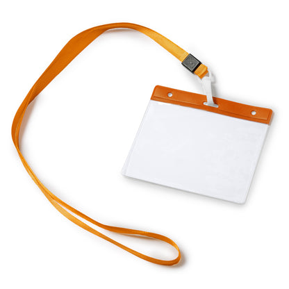 Stamina Pomel pVC lanyard in orange, ready for logo printing