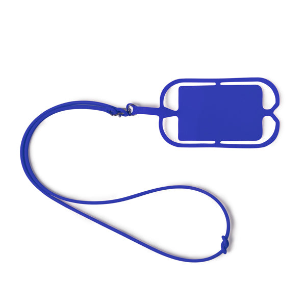 Stamina Dalvik silicone lanyard in royal blue, ready for laser engraving