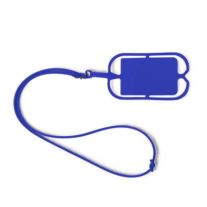 Stamina Dalvik silicone lanyard in royal blue, ready for laser engraving