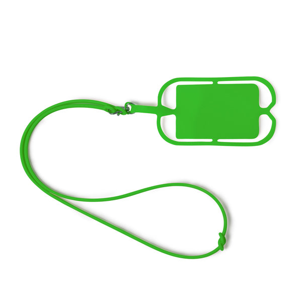 Stamina Dalvik silicone lanyard in fern green, ready for laser engraving