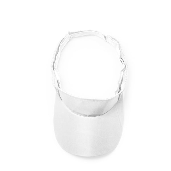 Stamina Wizer polyester visor in white, ready for logo printing