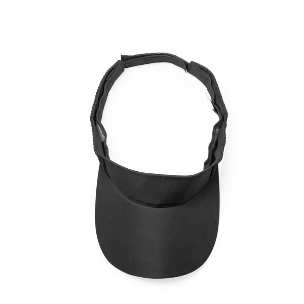Stamina Wizer polyester visor in black, ready for logo printing