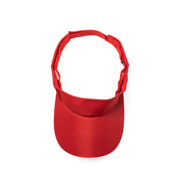 Stamina Wizer polyester visor in red, ready for logo printing