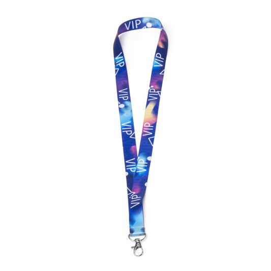 Stamina Elvis polyester lanyard in white, ready for logo printing