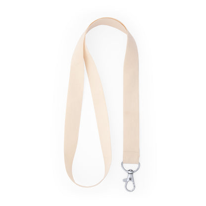 Stamina Roomer cotton lanyard in beige, ready for logo printing