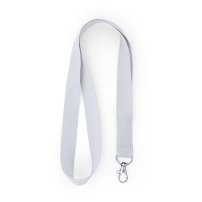 Stamina Host polyester lanyard in white, ready for logo printing