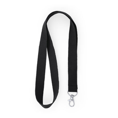 Stamina Host polyester lanyard in black, ready for logo printing