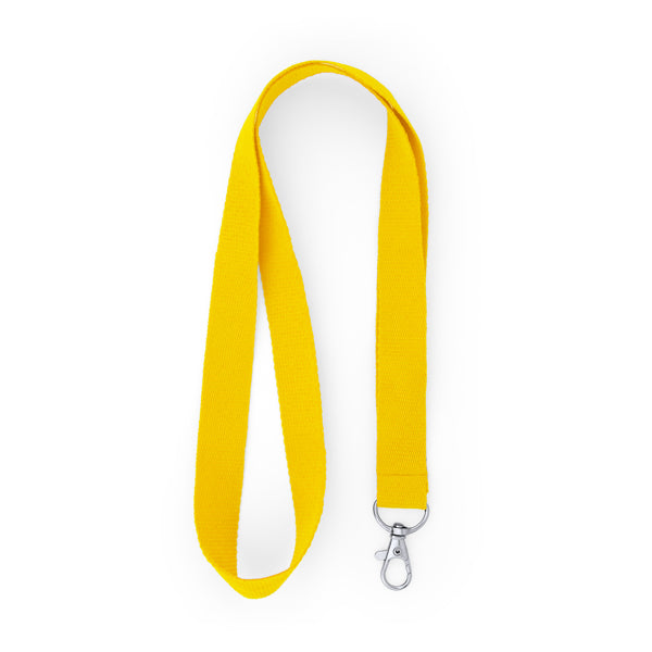 Stamina Host polyester lanyard in yellow, ready for logo printing