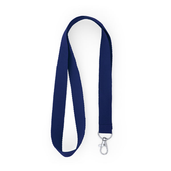 Stamina Host polyester lanyard in navy blue, ready for logo printing