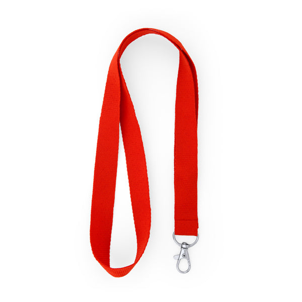Stamina Host polyester lanyard in red, ready for logo printing