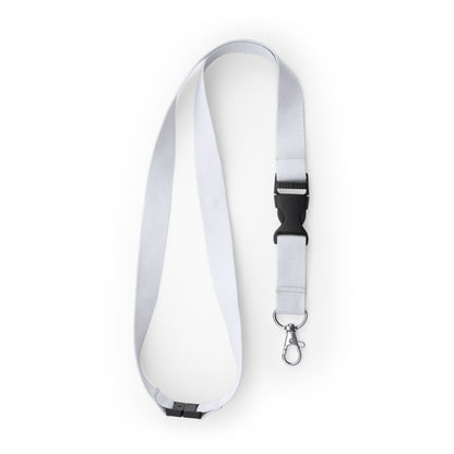 Stamina Guest polyester lanyard in white, ready for logo printing