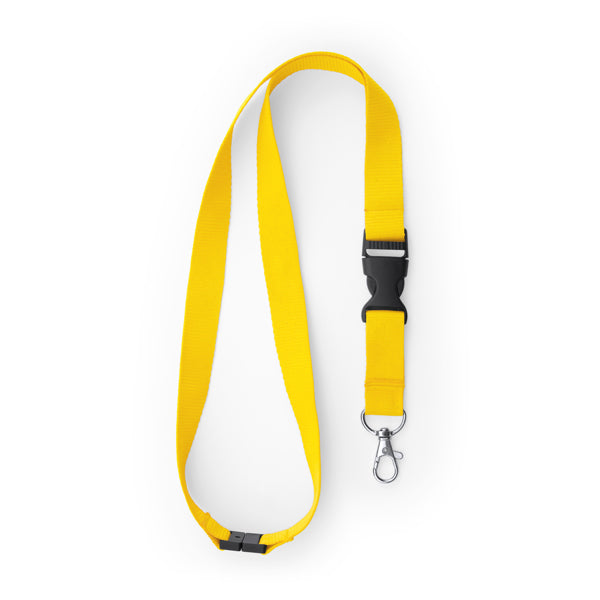 Stamina Guest polyester lanyard in yellow, ready for logo printing