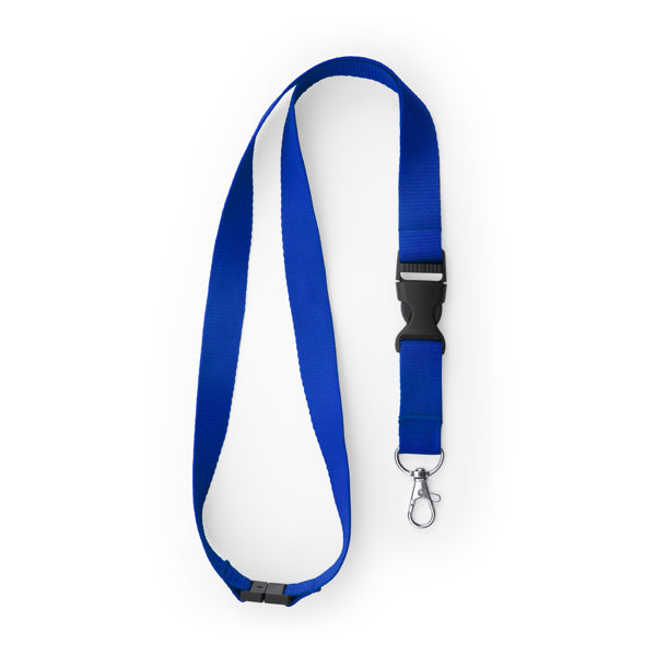 Stamina Guest polyester lanyard in royal blue, ready for logo printing