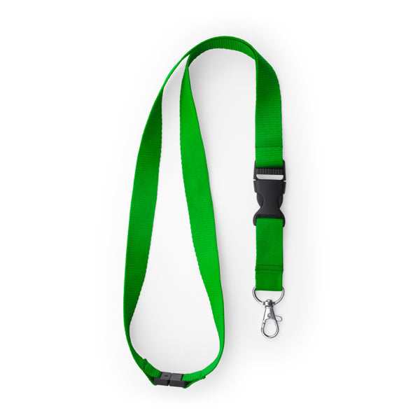 Stamina Guest polyester lanyard in fern green, ready for logo printing