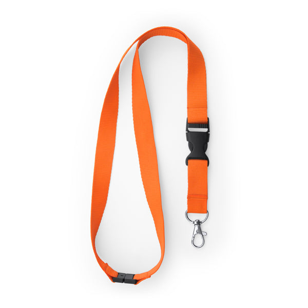 Stamina Guest polyester lanyard in orange, ready for logo printing