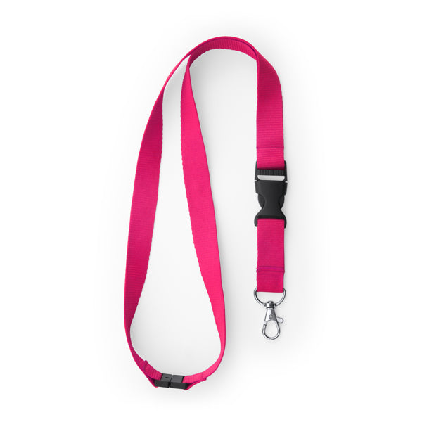 Stamina Guest polyester lanyard in fuchsia, ready for logo printing