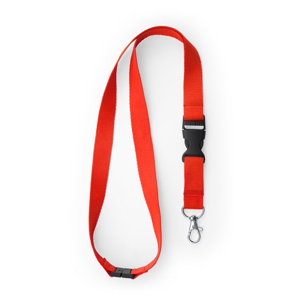 Stamina Guest polyester lanyard in red, ready for logo printing