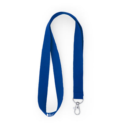 Stamina Ecohost RPET lanyard in royal blue, ready for logo printing