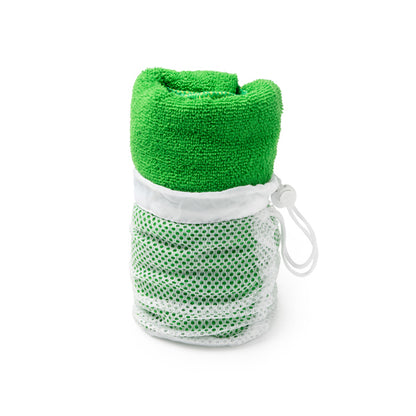 Stamina Kelsey microfibre towel in fern green, ready for logo printing