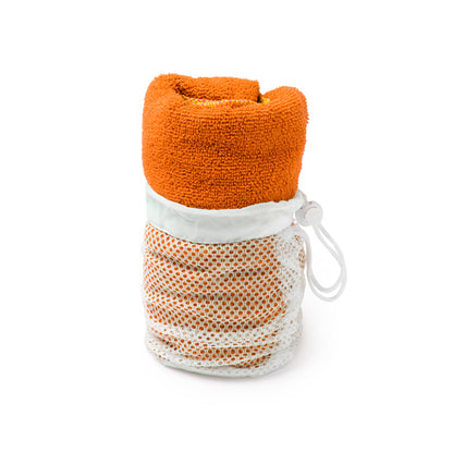Stamina Kelsey microfibre towel in orange, ready for logo printing