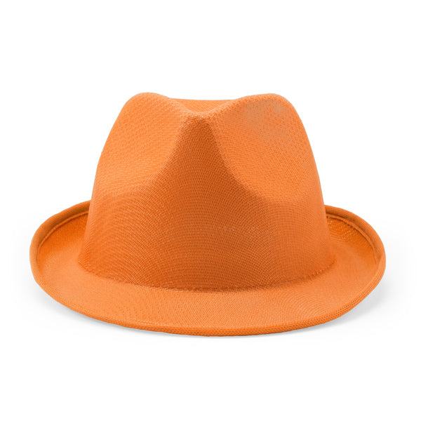 Stamina Dusk polyester cap in orange, ready for logo printing