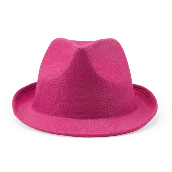 Stamina Dusk polyester cap in fuchsia, ready for logo printing