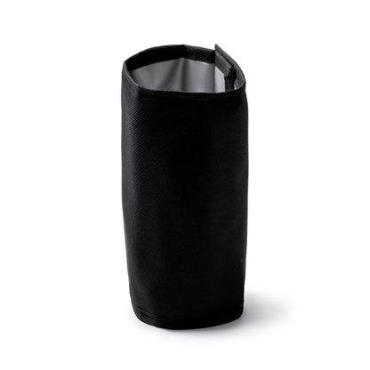 Stamina Moke RPET bottle cooler sleeve in black, ready for logo printing