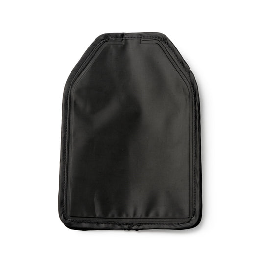 Stamina Frost polyester bottle cooler sleeve in black, ready for logo printing