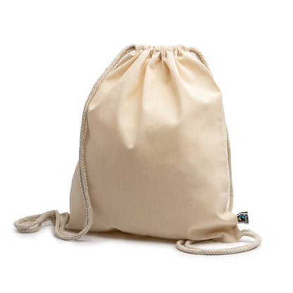 Stamina Barone fairtrade cotton drawstring bag, ready for logo printing