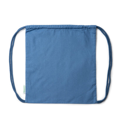 Stamina Brest organic cotton drawstring bag in riviera blue, ready for logo printing