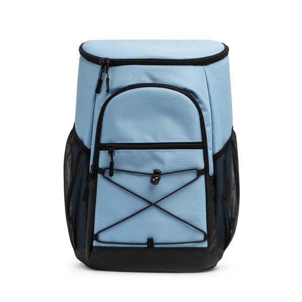 Stamina Sakra polyester backpack in sky blue, ready for logo printing
