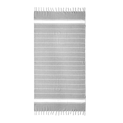 Stamina Denia cotton and polyester sarong in heather grey, ready for logo printing
