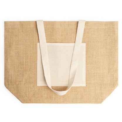 Stamina Gavia jute and natural cotton tote bag in beige, ready for logo printing