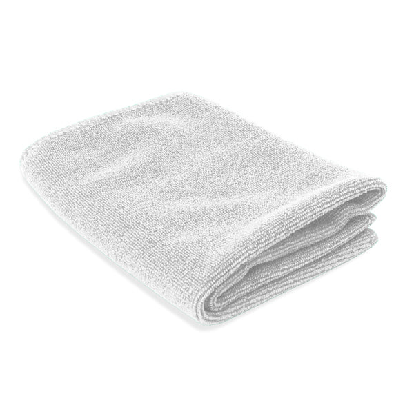 Stamina Bay microfibre towel in white, ready for logo printing