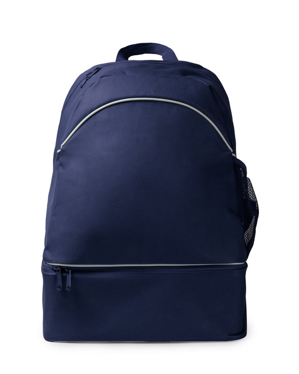 Roly Grajo unisex backpack in navy blue, ready for logo printing or embroidery