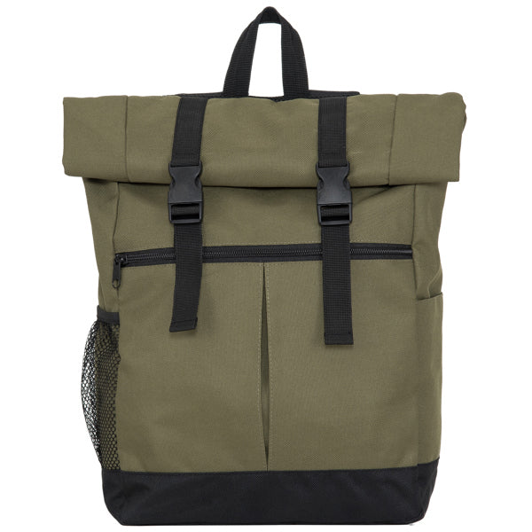 Stamina Dodo polyester backpack in army green, ready for logo printing
