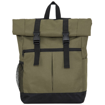Stamina Dodo polyester backpack in army green, ready for logo printing