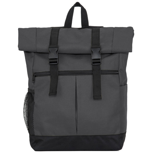 Stamina Dodo polyester backpack in ebony, ready for logo printing