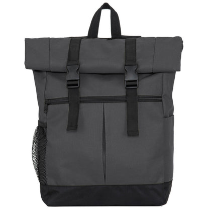Stamina Dodo polyester backpack in ebony, ready for logo printing