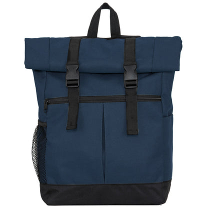 Stamina Dodo polyester backpack in navy blue, ready for logo printing