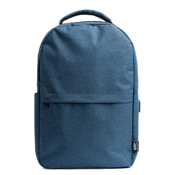 Stamina Gregor recycled RPET polyester backpack in royal blue, ready for logo printing