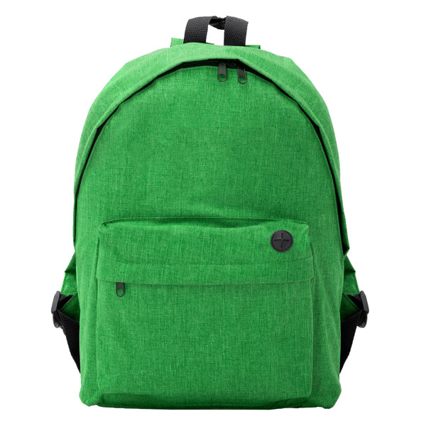 Stamina Teros classic 300D polyester backpack in heather fern green, ready for logo printing