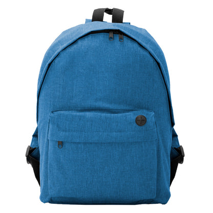 Stamina Teros classic 300D polyester backpack in heather royal blue, ready for logo printing
