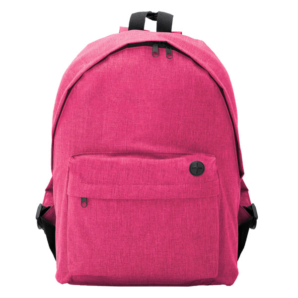 Stamina Teros classic 300D polyester backpack in heather rosette, ready for logo printing