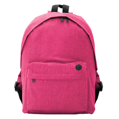 Stamina Teros classic 300D polyester backpack in heather rosette, ready for logo printing