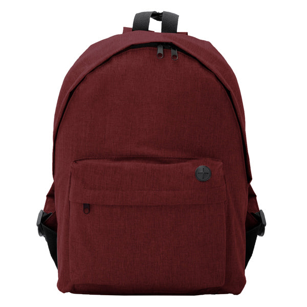 Stamina Teros classic 300D polyester backpack in heather garnet, ready for logo printing